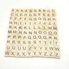 100 pçs/set alfabeto de madeira scrabble telhas letras pretas números para artesanato madeira