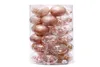 6cm ouro rosa bolas de árvore de natal plástico transparente bola ornamento decoração para decoração de árvore de natal natal navidad 2022 ano 24 pacote 211103555266