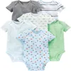 Set di abbigliamento Pagliaccetto Vestiti per bambini Body manica corta unisex Confezione da 6 Lungo