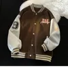 Męskie kurtki Spring Baseball Mundur Jacket Men Ins Letter Hafdery Y2K i Autumn Hong Kong Style Student Przystojny 231127