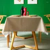 테이블 천 식탁보 직사각형 새틴 린넨 세척 가능한 폴리 에스테르 얼룩 저항성