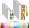 Nowe 30 sztuk termicznej sublimacji puste zakładek termiczny z kolorowymi frędzlami DIY Crafts Neutral Fibre Board Hurtowa