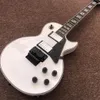 Ny ankomst Custom White Electric Guitar 22 Frets Jazz Guitarra Rosewood Fingerboard Black Hardware Eletrica Guitare