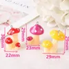 Charms 12 Pcs/Lot 3D Multicolour Mushroom Resin Cabochons Jewelry Findings For Necklace Keychain Diy Making