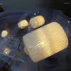 Nachtverlichting Romantische plastic rotan bal accubak LED-decoratielicht