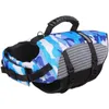 Dog Apparel Life Jacket Ripstop High Buoyancy Summer Pet Adjustable Safety Camouflage Swimsuit Reflective Clothes With Rescue Handle