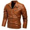 Vestes pour hommes hiver noir veste en cuir PU hommes polaire chaud moto mince rue mode noir Biker manteau plissé conception fermeture éclair 231127