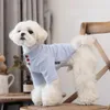 Vêtements de chien Pull tricoté monochrome pour chiens Chemise de fond Manteau de coton Manteaux chauds Petits et moyens Vêtements pour chiots Automne Winte