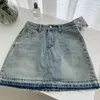 Kjolar lauri laki vintage a-line denim kjol kvinnor avslappnad klassisk blå hög midja rak jeans sommar 2023