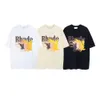 Designer Moda Abbigliamento Uomo T-shirt Maglietta High Street Rhude New Gradient Eagle Lettera Stampa T-shirt manica corta casual in cotone estivo da donna da uomo