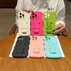 Coque en Silicone souple avec support de lapin, dessin animé mignon, pour iPhone 11 13 12 14 15 Pro Max 14 Plus, vague bouclée