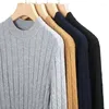Maglioni da uomo Pullover lavorato a maglia di lusso Autunno/Inverno maglione di lana a maniche lunghe tinta unita moda britannica tendenza abbigliamento caldo