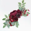 Dekorativa blommor förfining Artificiell rosblomma Wedding Prydnad Romantikfestbakgrund Välkommen Dekor