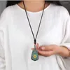 Pendant Necklaces Vintage Nepal Long Ebony Thangka & Necklace Ethnic Bohemian Boho Buddha Lucky Jewelry For Women Men