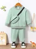 Kleidung Sets Frühling Herbst Sets Für Baby Jungen Langarm T-shirt + Lange Hosen + Zipper Umhängetasche Infant Neugeborenen Outfits