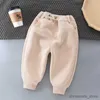 Ensembles de vêtements Pantalons en coton épais pour garçons Pantalons chauds en polaire pour enfants d'hiver Vêtements pour enfants Pantalons de survêtement rembourrés Pantalons de sport décontractés pour tout-petits