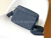 Designer Trio Messenger Bag N40438 för man Mens läder präglade damier crossbody väska med avtagbart dragkedja fickmynt handväska blå schackskivor axelväskor tonåring pojke