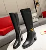 Bottes de créateur pour femmes, confort luxueux, semelle extérieure en caoutchouc délicate, Martin KNEE Fashion, chaussures pour femmes