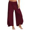 Women's Pants Capris Women Wide Leg Pants Loose Fitness Yoga Split Trousers Mandala Open Leg Pants Comfort Gypsy Hippie Aladdin Harem Pants 231124