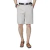 Mäns shorts medelålders casual shorts lösa bomullstunna män passar korta byxor sommar pappa kläder märke fast färg shorts plus storlek 28-40 230427