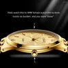 Relojes de pulsera, reloj de oro para hombres y mujeres, relojes impermeables para hombres, reloj de pulsera de acero inoxidable de cuarzo dorado, reloj Masculino