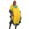 Vestidos casuais africanos para mulheres Dashiki Long Maxi Dress Spring Summer Summer Batwing Tornozelo Angth Ladies Roupas tradicionais