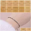 Ciondoli Catena a maglie Codice Morse Bracciali Benedetto Grazie password Coppia con carta San Valentino Anniversario Souvenir Regali di compleanno Dhjcf