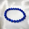 Strand ZHEN-D Jewelry Natural Kyanite High Quality Blue Crystal Round Beads Bracelet Gorgeous Birthday Valentine's Gift For Man Woman