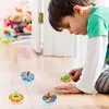 24 pc's verlichten Mini Spinning Tops Led Hand Spinners speelgoed met kleurrijke doe -het -zelfstickers Ontwerp uw eigen nieuwigheid Bulk Kousen Stuffers feestartikelen