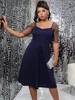 Plus size Dresses Size Elegant Woman Dress for Party Summer Glitter Curvy Large 4XL Blue Short Sleeve Prom Cocktail Evening 230426