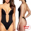 Womens Shapers NINGMI Party Dress Body Intimo Donna Body Shaper Slips Reggiseno senza schienale Gstring Vita Trainer U Plunge Underdress Shapewear 230426