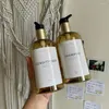 Zeepdispenser Badkamer Pomp Gel Goud Opslag Lotion Fles Douche Voor Container Shampoo El Navulbaar