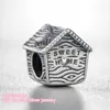 Loose Gemstones Spring 925 Sterling Silver Bird House Charm Beads Fit Original Charms Bracelet Jewelry