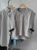 Damskie bluzki kobiety 2 szt. Zestaw PU Burekle Kamizelka szalona Kamizel Cardigan Stripes Asymetryczne splicowana koszulka dżinsowa garnitury 2023 Jesienna moda