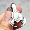 Pendentif Colliers Vert Gem Scorpion Hommes Collier En Acier Inoxydable 316L Amulette Chaîne Rock Rap Pour Couple Ami Mâle Bijoux Cadeau En Gros