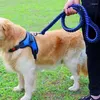 Collari per cani Guinzaglio da 3 cm Super resistente nylon grezzo Tela verde militare Guinzaglio regolabile a doppia fila per allenamento a piedi