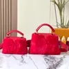 Puszyste torba na torby designerka norka furta torba na ramię moda Letter Letter klamra skórzana torebka crossbody torba na zakupy najwyższej jakości torebkę zimowy styl zimowy