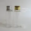 Storage Bottles 100 X 20ml Refillable Portable Clear PET Plastic Orifice Reducer With Aluminum Cap 20cc Empty Lotion Cosmetic Container