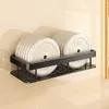 Ingen borrbadrumshylla utrymme aluminium badrum hyllor duschorganisator rack med hook up förvaring hållare badrumsmöbler