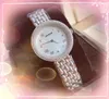 Top modèle femmes plein diamants bague petit cadran montre japon mouvement à quartz horloge bracelet en acier inoxydable numéro numérique romain chaîne bracelet montres cadeaux