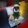 Arts and Crafts 2023 Décorations de Noël Creative Snoop On A Stoop Elf Doll Xmas Plush On A Bent Home Latex Ornements Nouvel An Elf Doll Gifts Y23