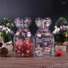 Enveloppe cadeau créativité Boîte de Noël emballage Candy Plem Pvc Carton de snow Transparent Snowman Santa Claus Decoration Boîtes de mariage