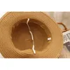 Шляпа шляпы девочек летняя лента лука украсить соломинку для детей панамы детские солнце Baby Beach Beach 18y 230426
