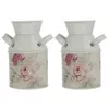 Vases Vase Fer Fleur Conteneur Main Peinture Table Décoration Fleurs Seau Vintage Titulaire Décoratif Jardin Pichet D'eau