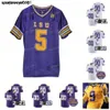 LSU Football Jersey Champions Playoff College 3 Odell Beckham Jr.22 Clyde Edwards-helaire 7 Leonard Fournette 2 Justin Jefferson White Purple Home Away