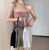 Women's Tanks 2024 Summer Women Camis Spaghetti Strap Tops Padded Sexy Girls Solid Elastic Tube Club Streetwear