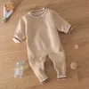 Kleidungssets Innqeebvby Winter-Rundhalsausschnitt, gerippt, einfarbig, Baby-Kind-Strickpullover, 2-teilige Hose, Bio-Baumwolle