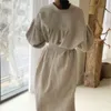 Casual Dresses for Women 2023 Cotton and Linen Loose ALINE Laceup Comfortable Women's Summer Wear Long Party Female Dress 230426