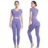 Yoga -outfit Honey Peach Hip Hip Dames Nieuwe High Taille Nadless Yoga Leggings Gym Oefening Push Up Yoga Top Set Sport Running Yoga Pants P230504