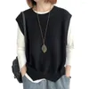 Damesvesten Dames gebreide mouwloze top Stijlvol vest Gezellige O-hals met golvende zoom Zacht Warm Herfst voor casual